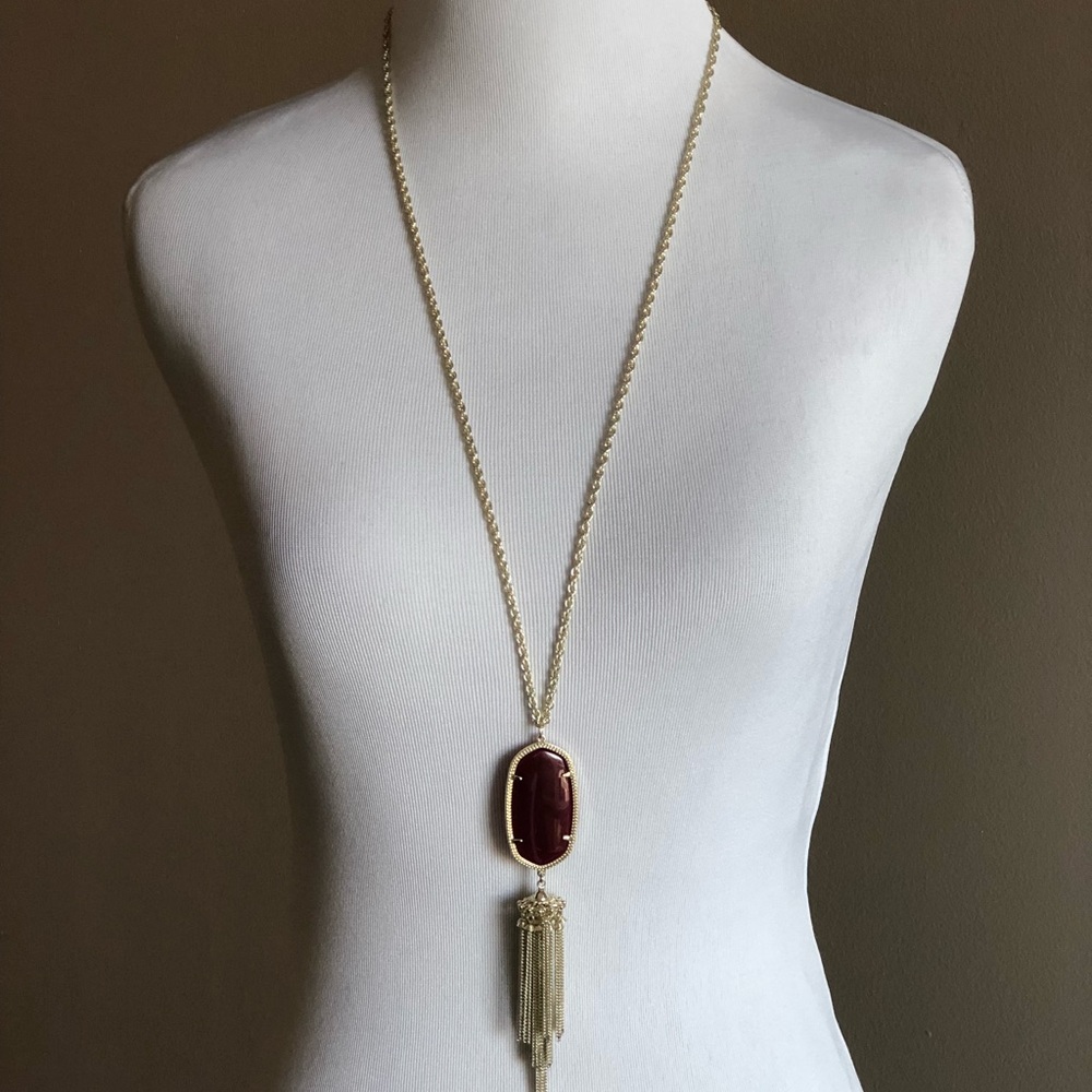 Kendra Scott Rayne Necklace in Maroon